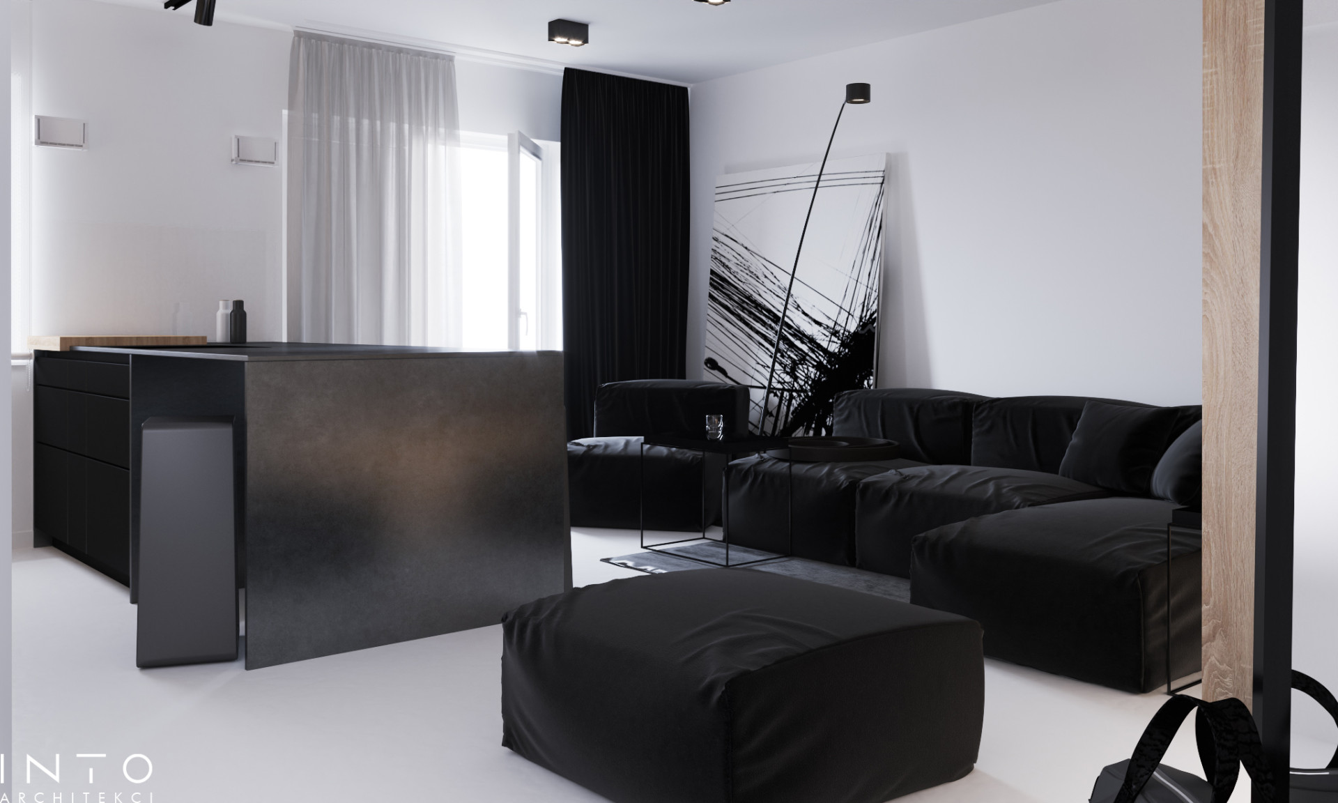 Minimalistyczne mieszkanie 55 m² Warszawa